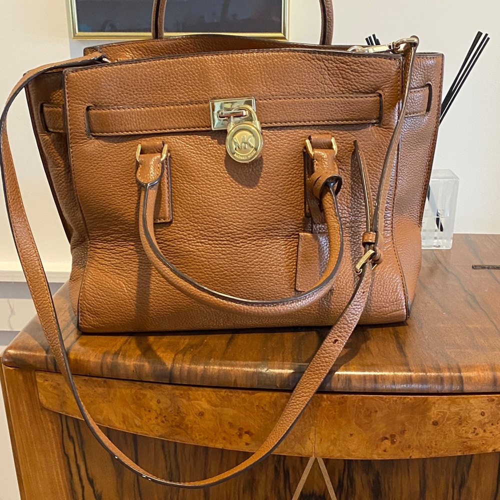 Michael Kors Tan Leather Satchel, cross body